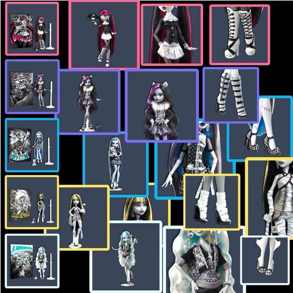 Monster High Reel Drama Set! Draculaura, Lagoona, Cleo, Clawdeen & Frankie! NEW! - Picture 8 of 8